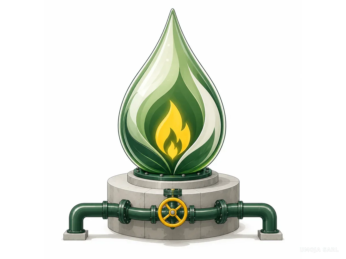 Flamme de biogaz représentant son utilisation comme énergie de cuisson